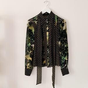 Escada Silk Floral Blouse - M